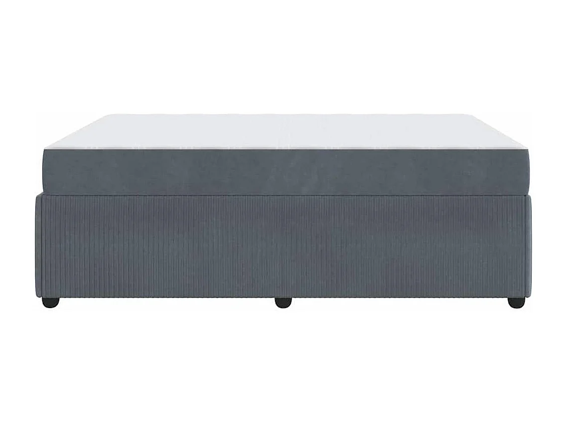 Bedframe met matras met matras Donkergrijs 160 x 200 cm Fluweel