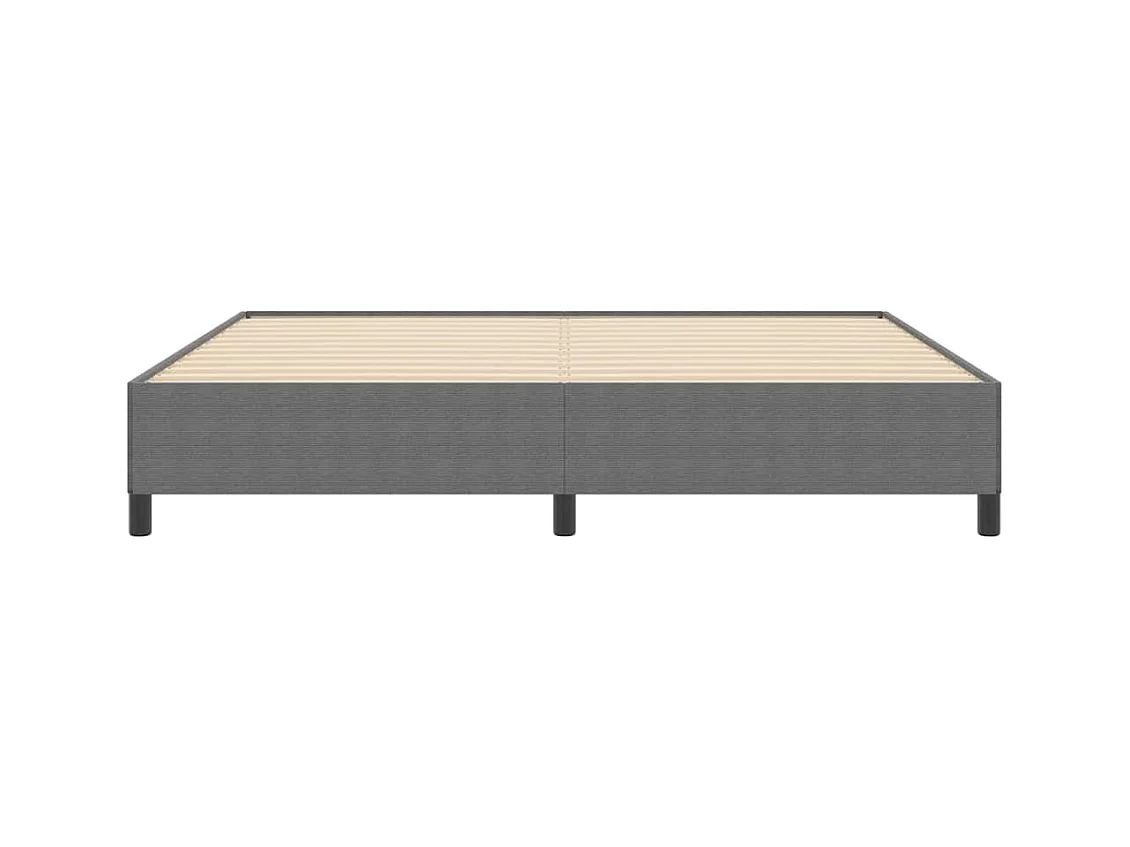 Cadre de lit Gris clair 200 x 200 cm Tissu en velours côtelé