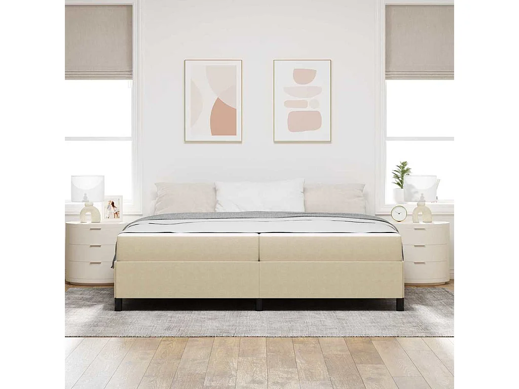 Estructura de cama Verde grisáceo 200 x 200 cm Telas de pana