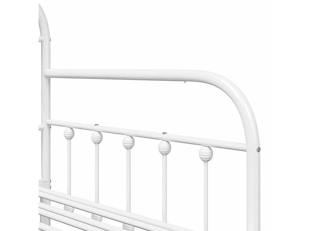 Bedframe voor een daybed met hoofdeinde Wit 90 x 200 cm Staal