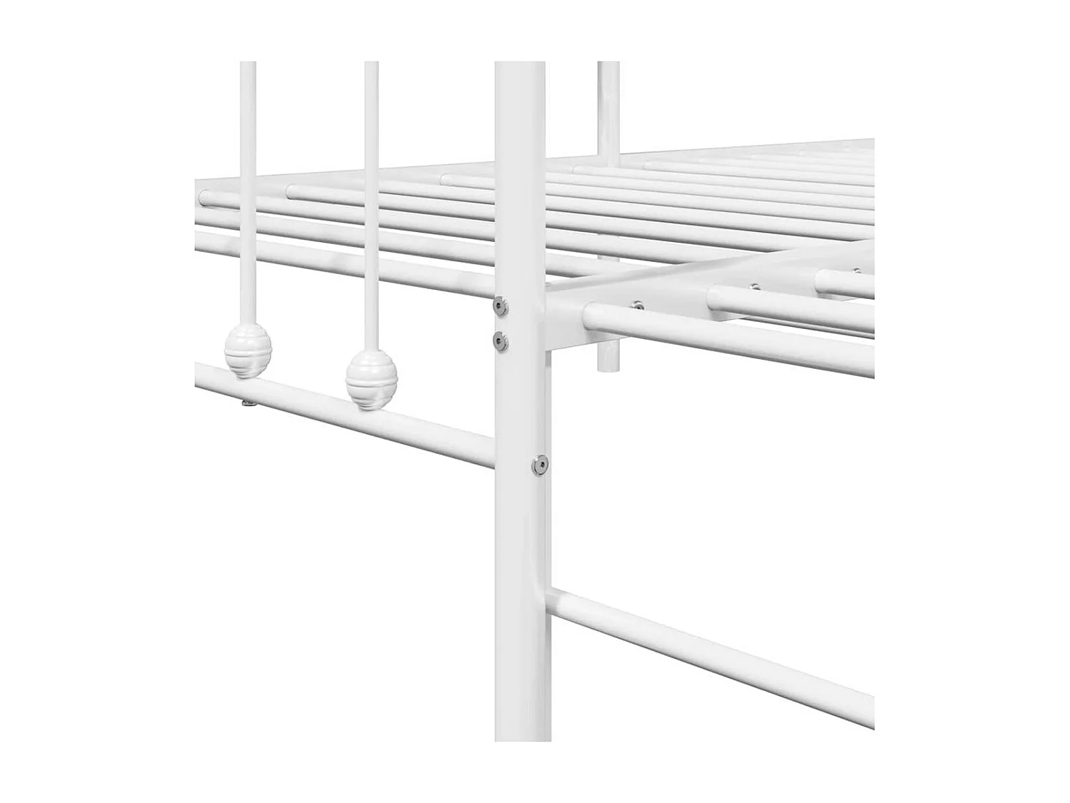 Bedframe voor een daybed met hoofdeinde Wit 90 x 200 cm Staal