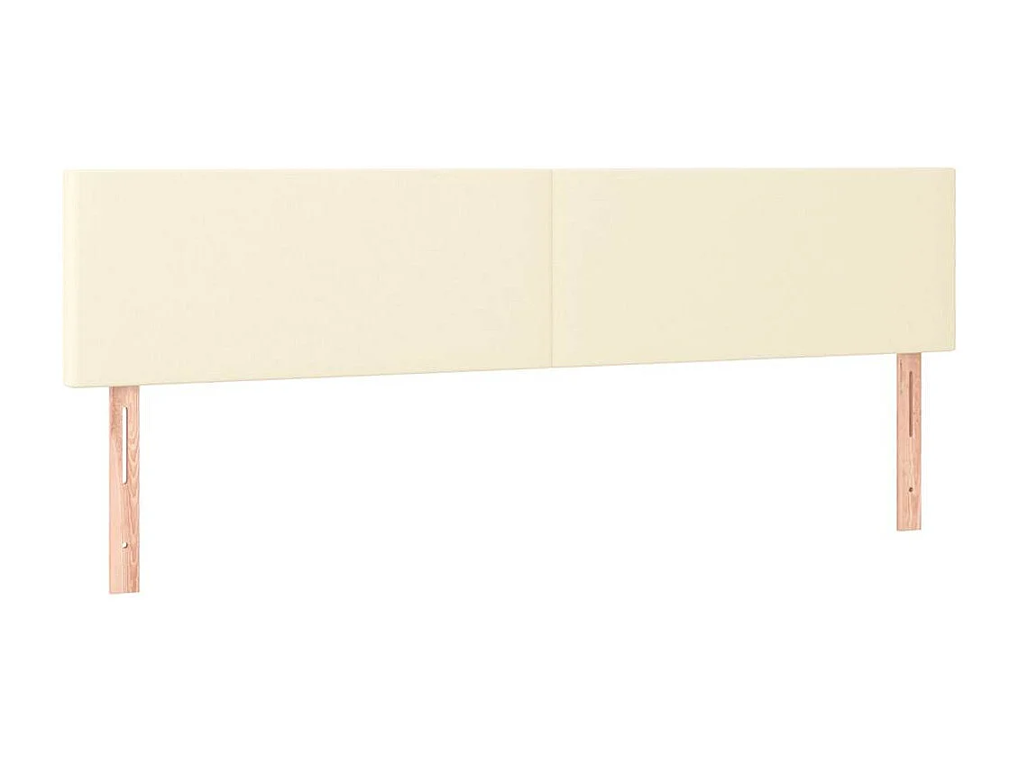 Estructura de cama sin colchón cuero sintético crema 120x190 cm