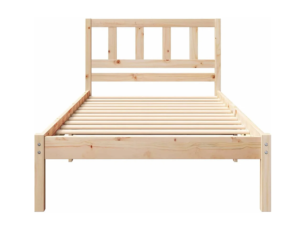 Estructura de cama Marrón 100 x 200 cm Madera maciza de pino