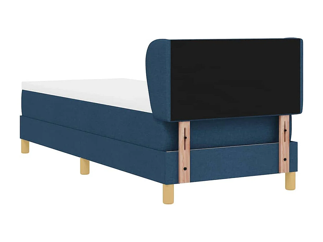 Cama con somier y colchón Crema 90x200 cm Fabric Azul