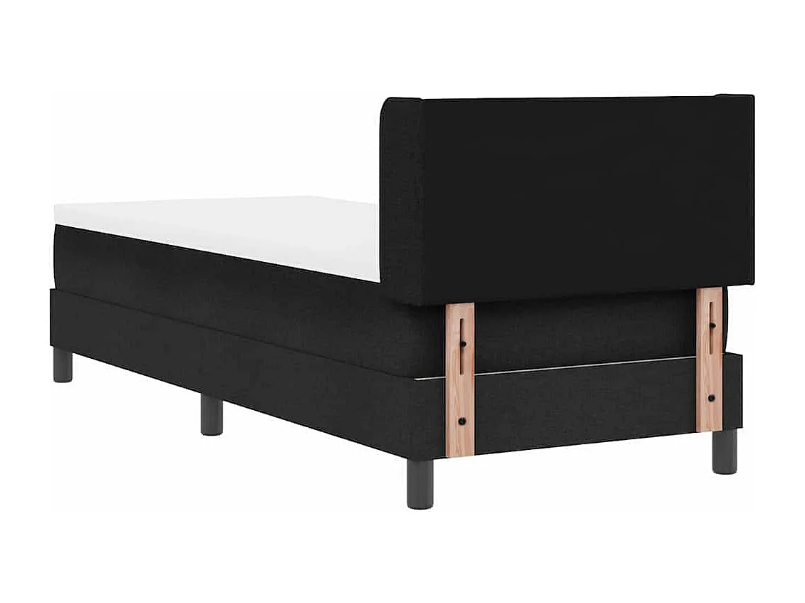 Cama box spring com colchão com colchão Preto 80 x 200 cm