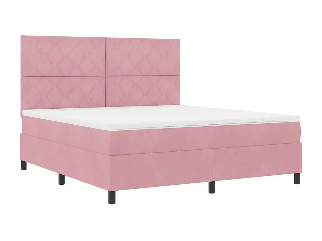 Cadre de lit avec matelas Rose 180 x 200 cm Velours