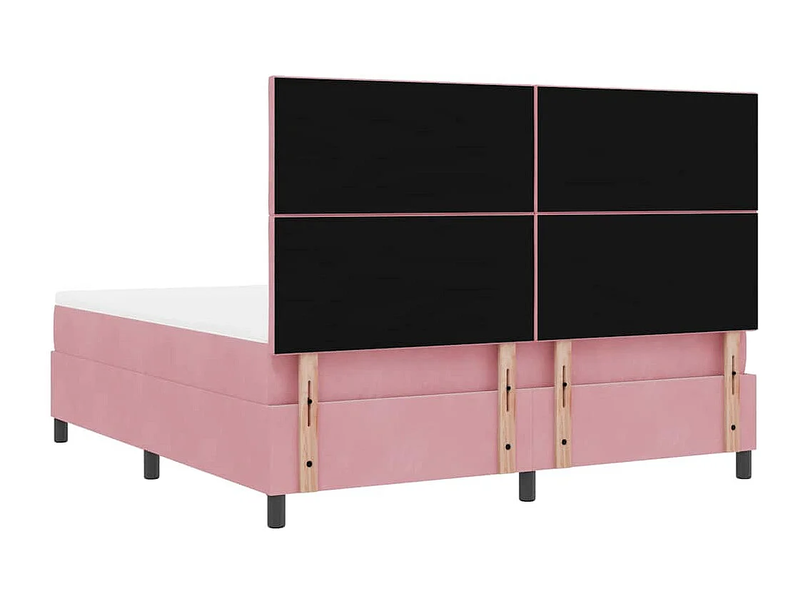 Cadre de lit avec matelas Rose 180 x 200 cm Velours