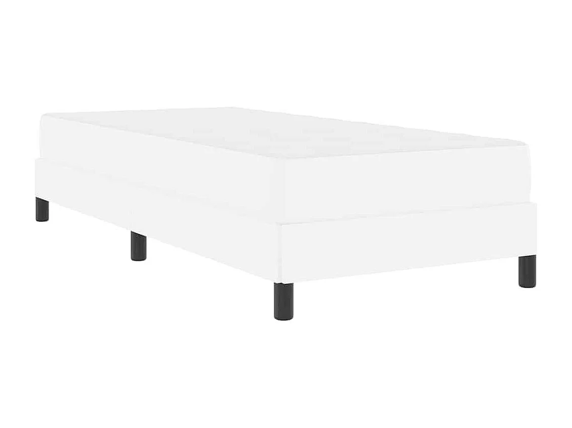 Cama com colchão Branco Puro 90 x 190 cm Couro sintético