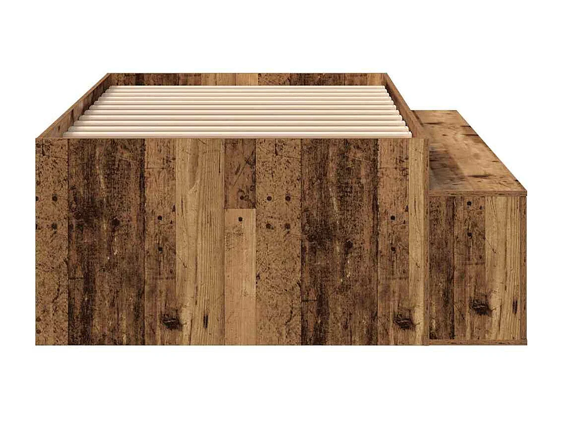 Cadre de lit avec rangement Bois ancien 100 x 200 cm