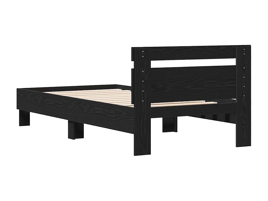 Cadre de lit Chêne noir 90 x 190 cm Bois d'ingénierie