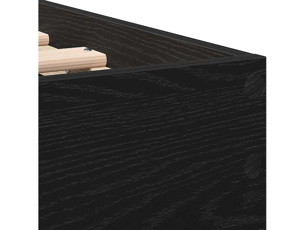 Cadre de lit Chêne noir 90 x 190 cm Bois d'ingénierie