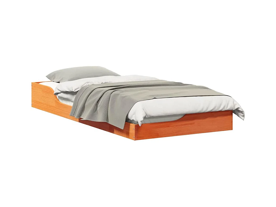 Estructura de cama Marrón cera 90 x 200 cm