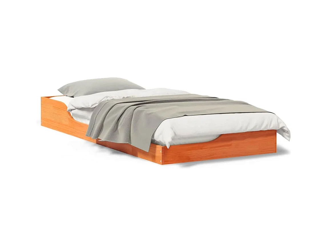 Estructura de cama Marrón cera 90 x 200 cm