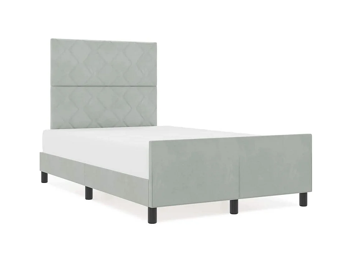 Estructura de cama Gris claro 120 x 200 cm Terciopelo