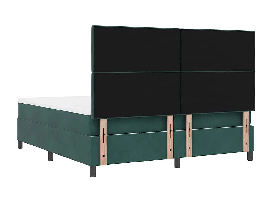 Boxspring bed met matras Donkergroen 180 x 200 cm Fluweel