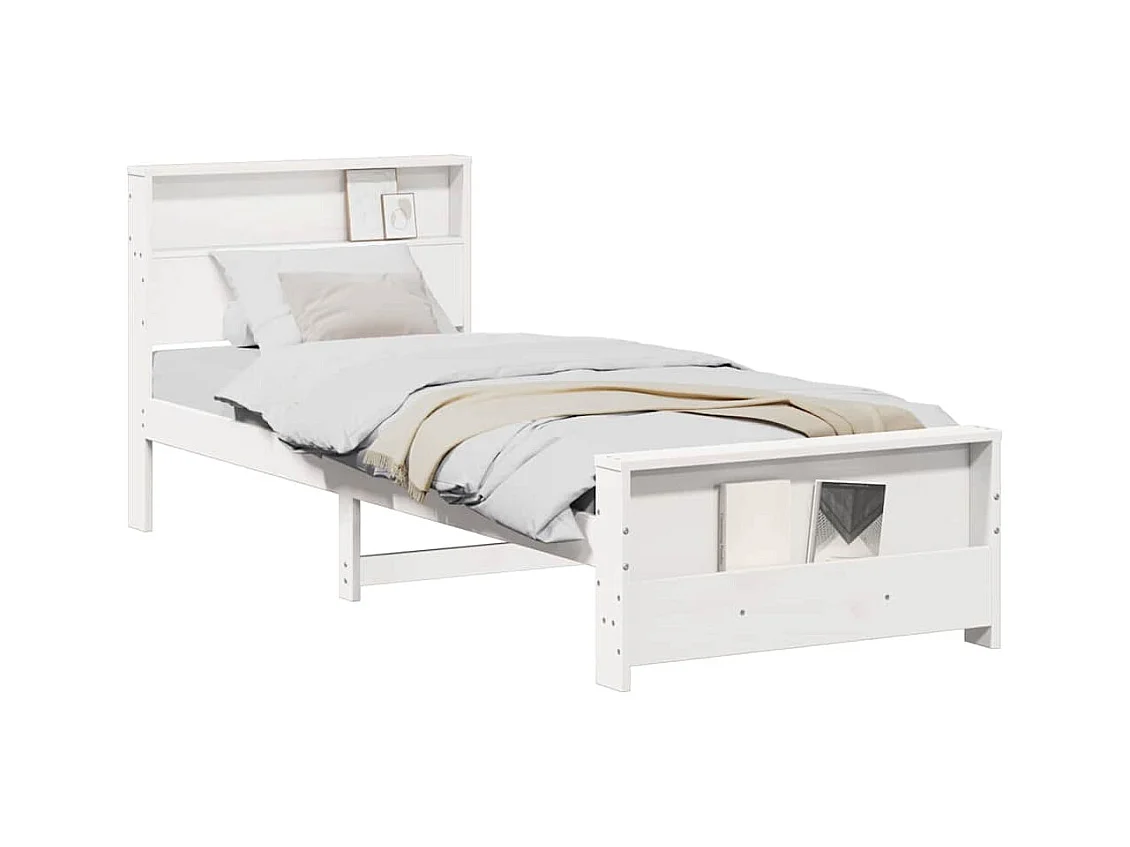 Estructura de cama 75 x 190 cm Madera maciza de pino