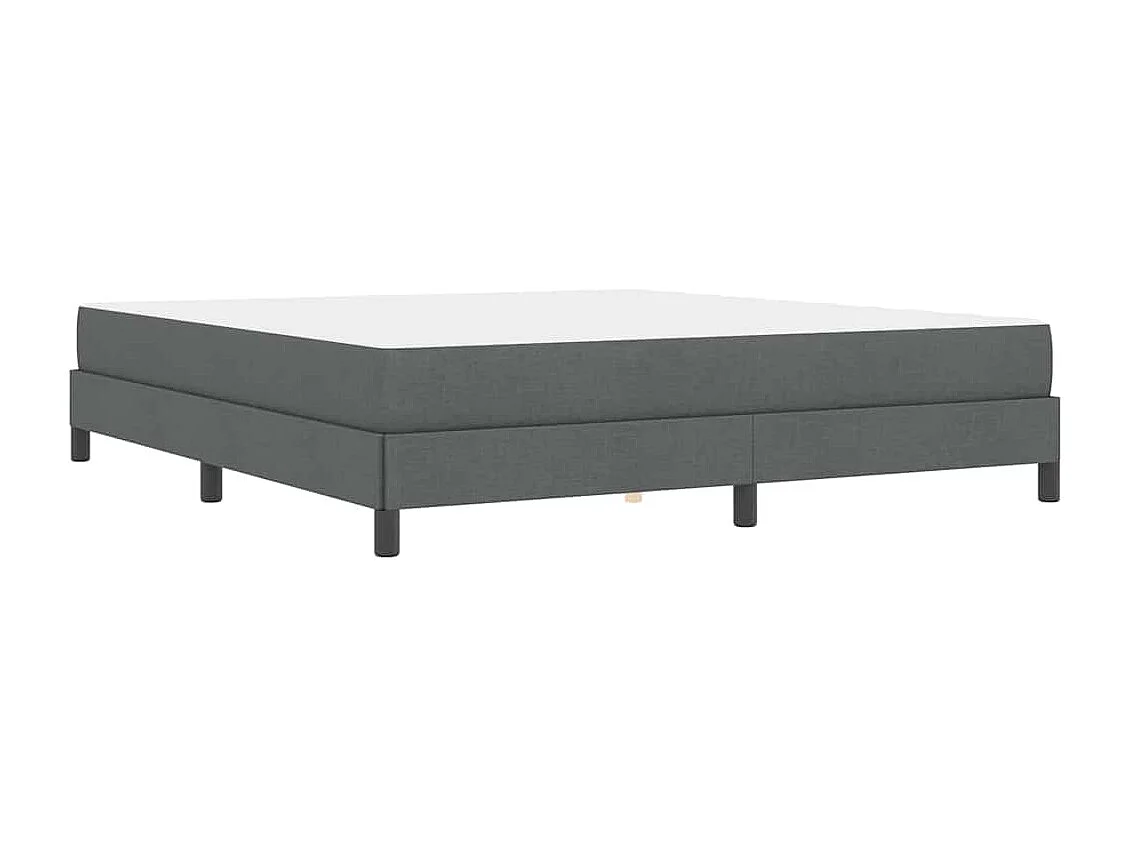 Cama tipo Box Spring con colchón Gris oscuro 180 x 200 cm tela