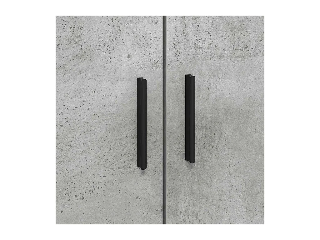 Cadre de lit avec rangement Gris béton 100 x 200 cm