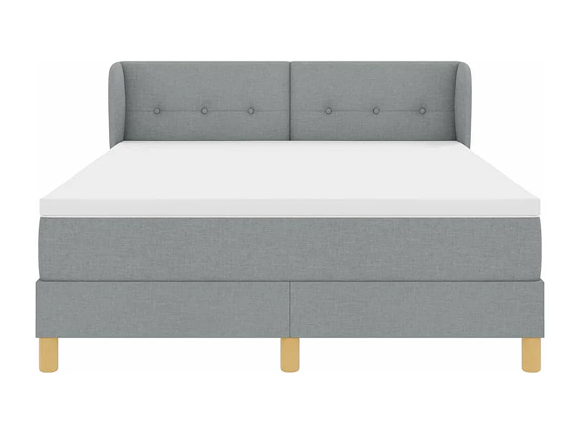 Cama Box com Colchão Creme 90x200 cm Fabrico Cinzento-claro