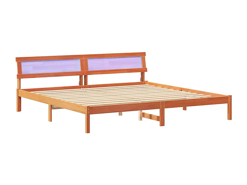 Bedframe Wasbruin 200 x 200 cm Massief grenenhout