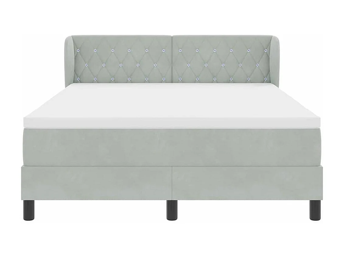 Cama con Somier y Colchón Gris Oscuro 80x200 cm Terciopelo