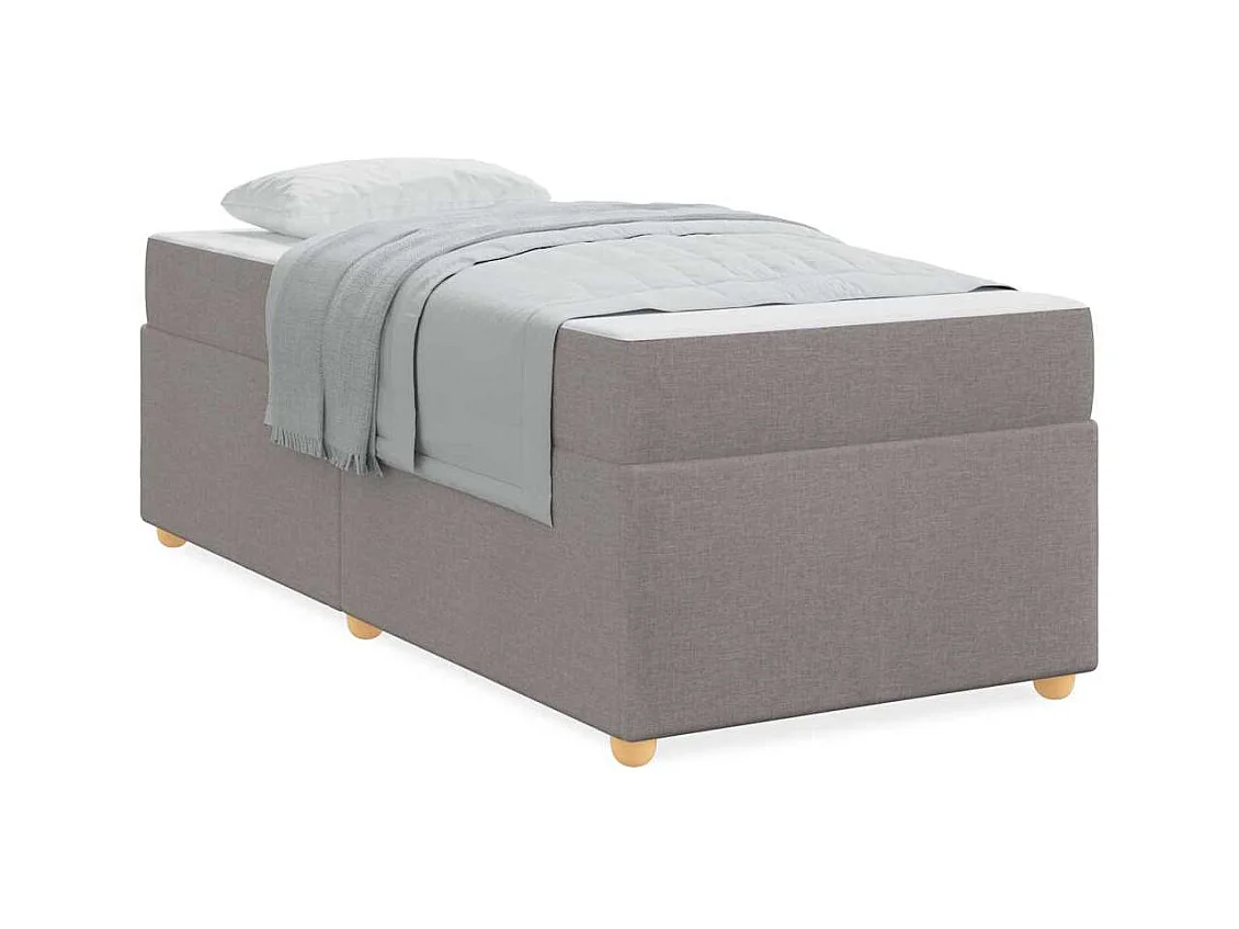 Bedframe met matras Taupe 80 x 200 cm Stof