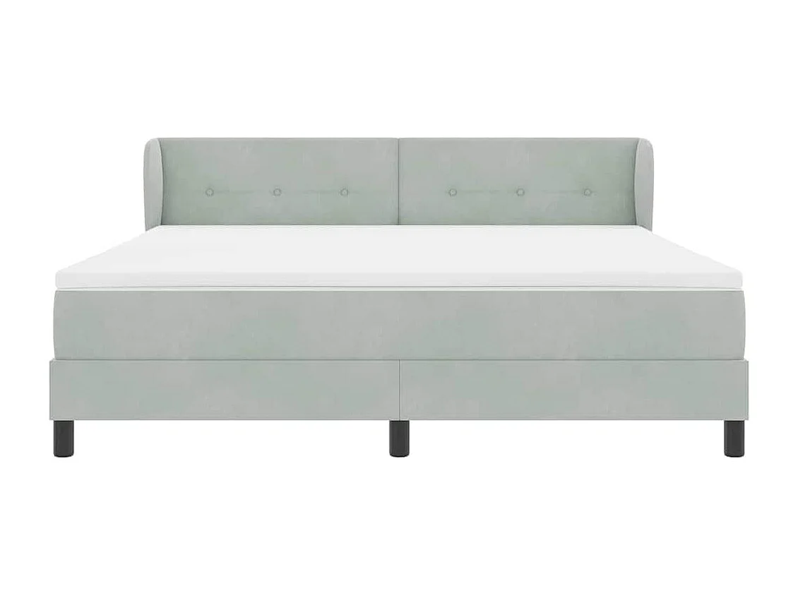 Cama con Somier y Colchón Gris Oscuro 80x200 cm Terciopelo