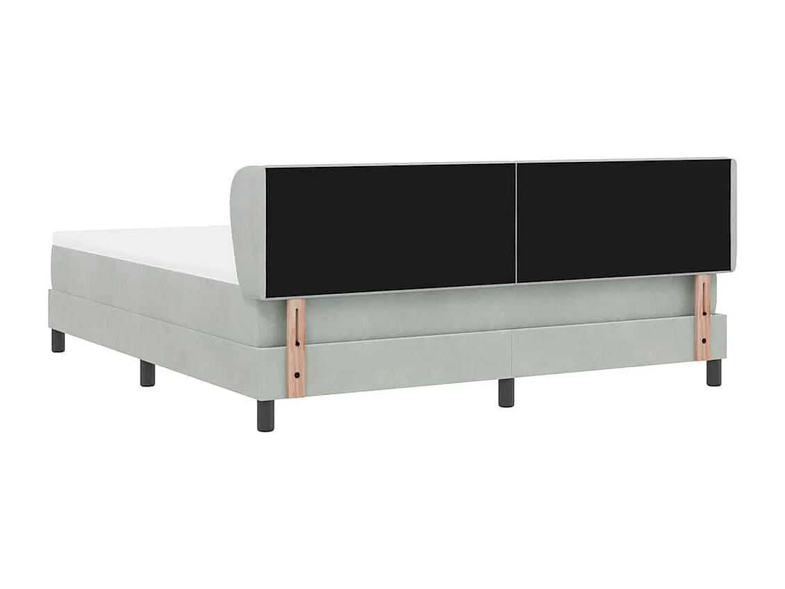 Cama con Somier y Colchón Gris Oscuro 80x200 cm Terciopelo