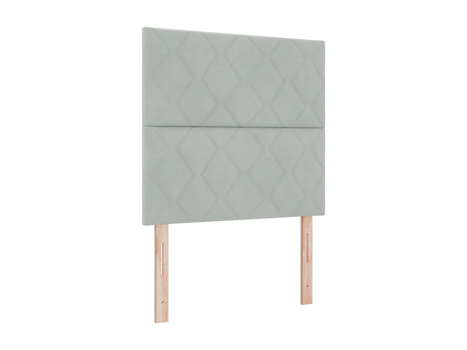 Cama tipo Box Spring Gris claro 90 x 190 cm Terciopelo