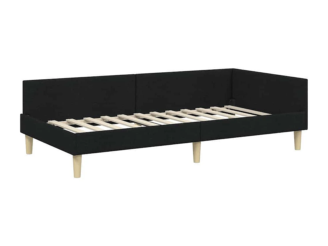 Estrutura de Cama de Canto Outros Manual Preto 90 x 200 cm