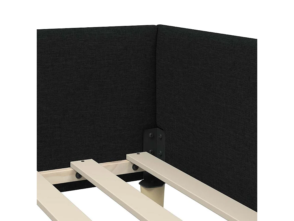 Estrutura de Cama de Canto Outros Manual Preto 90 x 200 cm