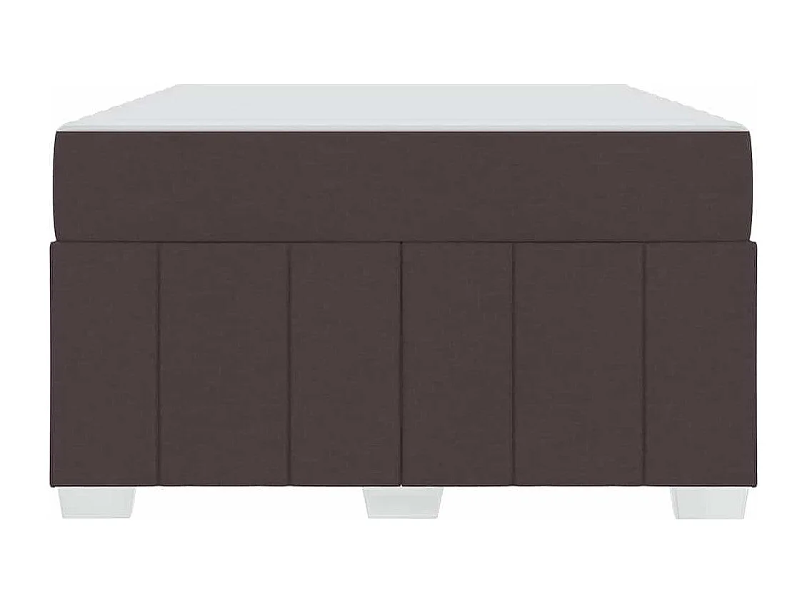 Estructura de cama con colchón Marrón oscuro 120 x 200 cm tela