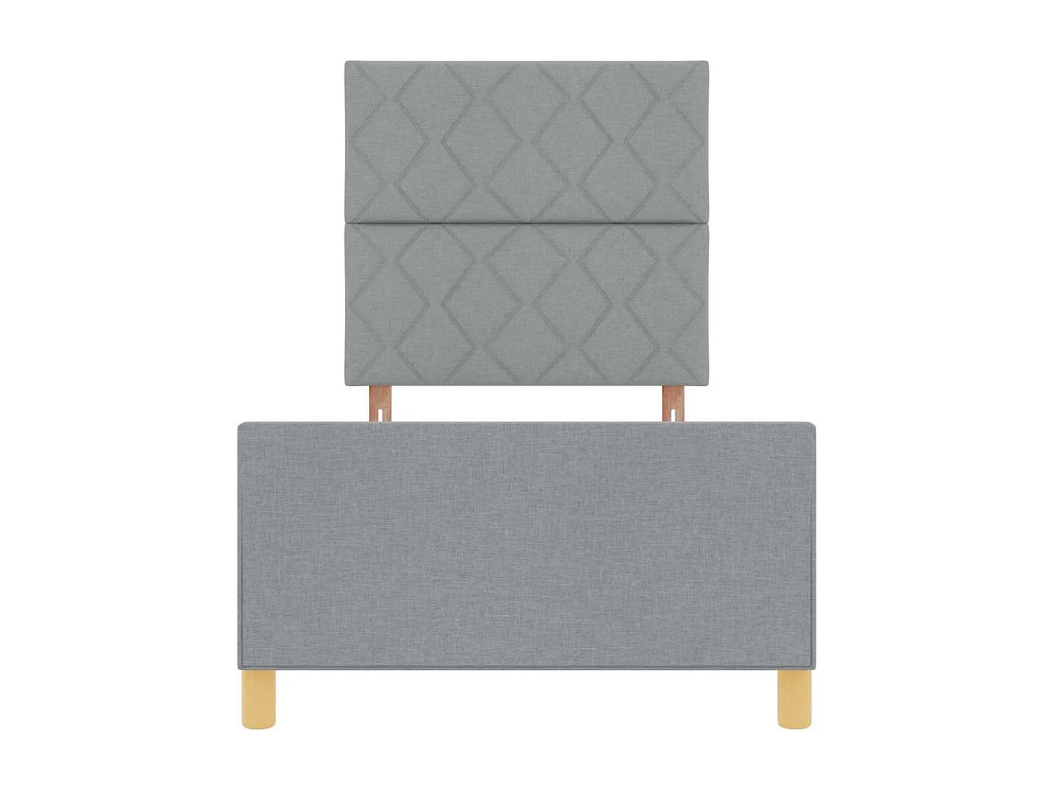 Cadre de lit avec tête de lit Gris clair 100 x 200 cm tissu