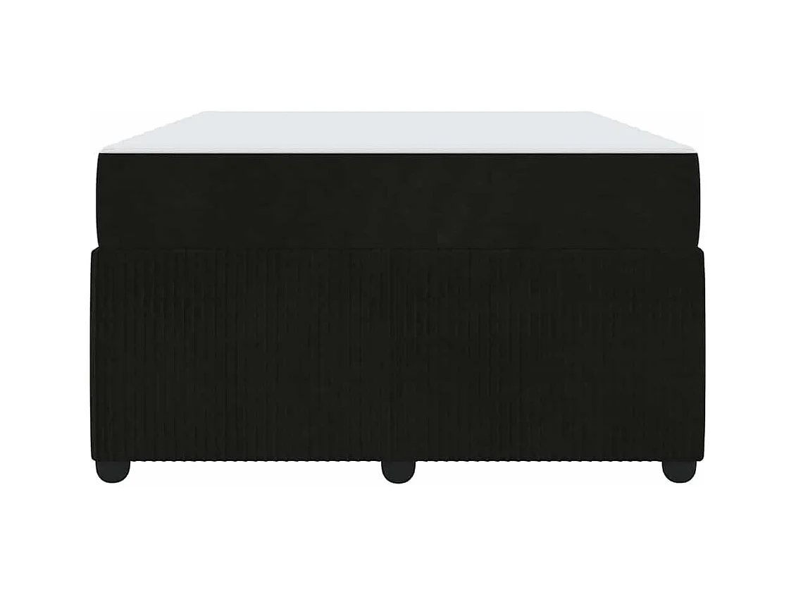 Cadre de lit avec matelas Noir 120 x 190 cm Velours