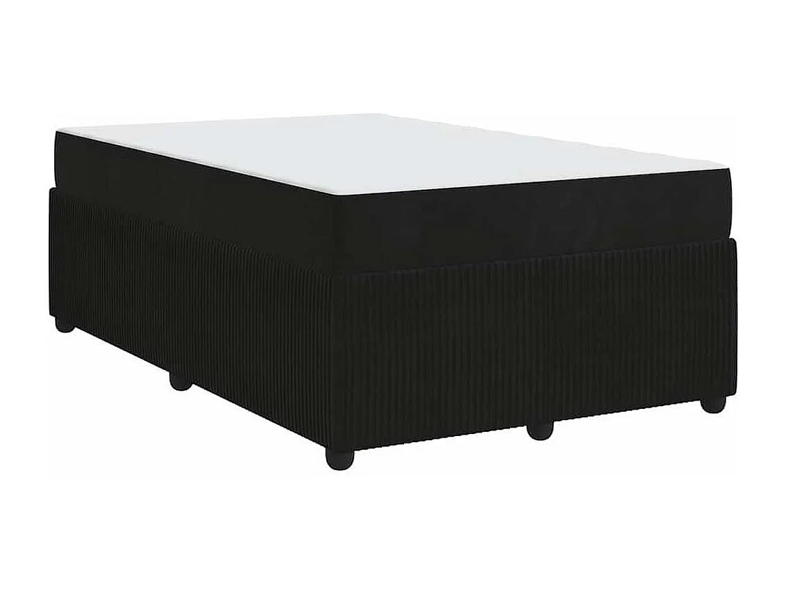 Estrutura de cama com colchão Preto 120 x 190 cm Veludo