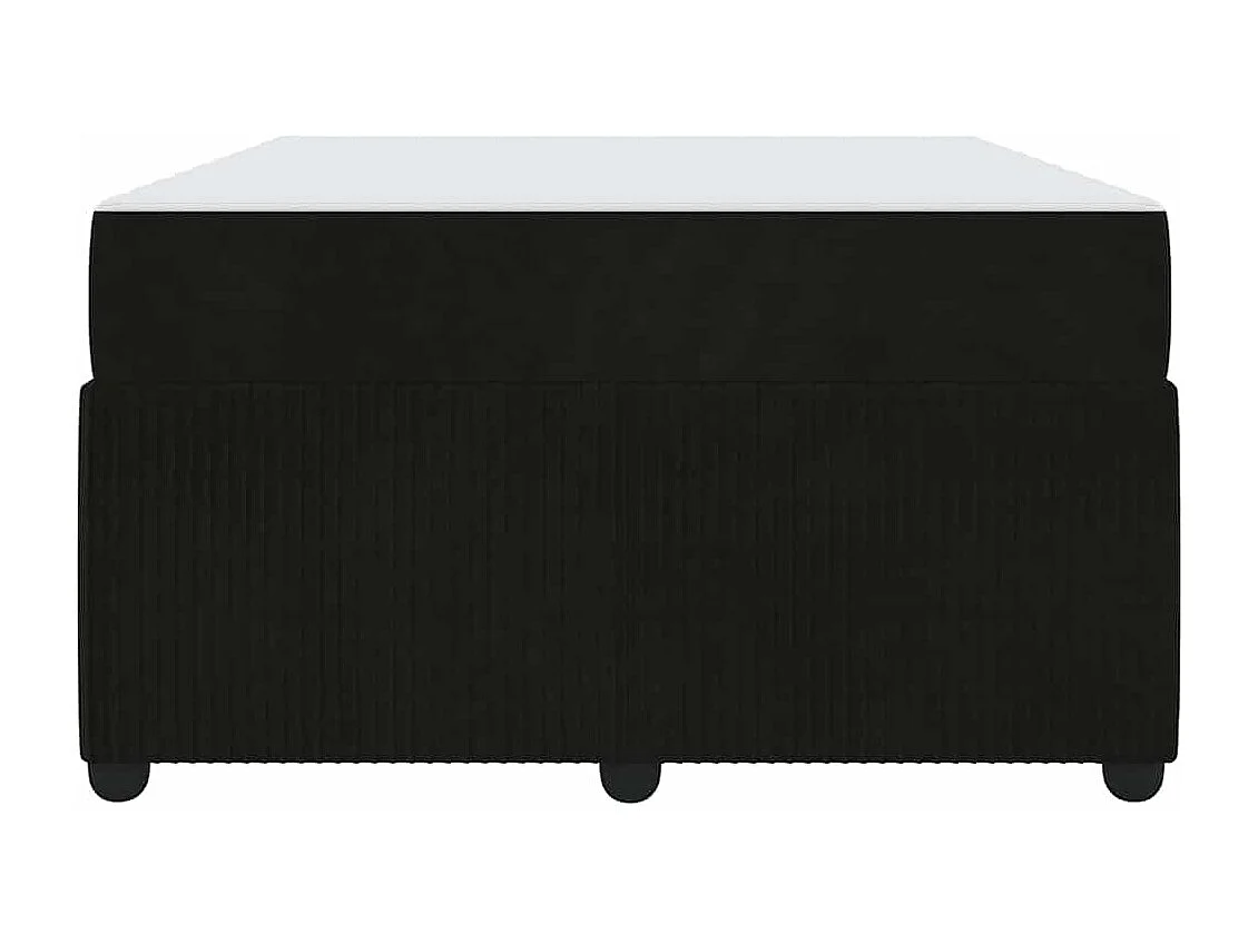 Estrutura de cama com colchão Preto 120 x 190 cm Veludo