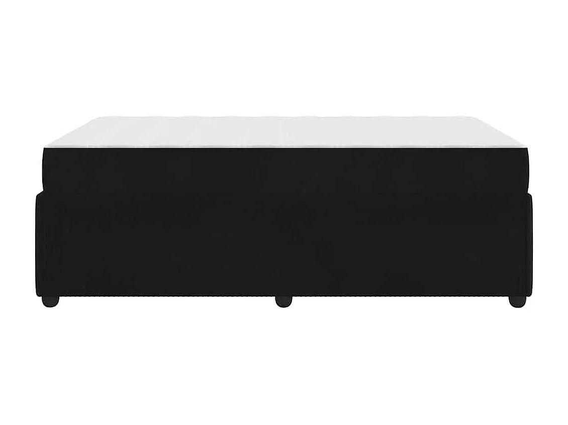 Estrutura de cama com colchão Preto 120 x 190 cm Veludo