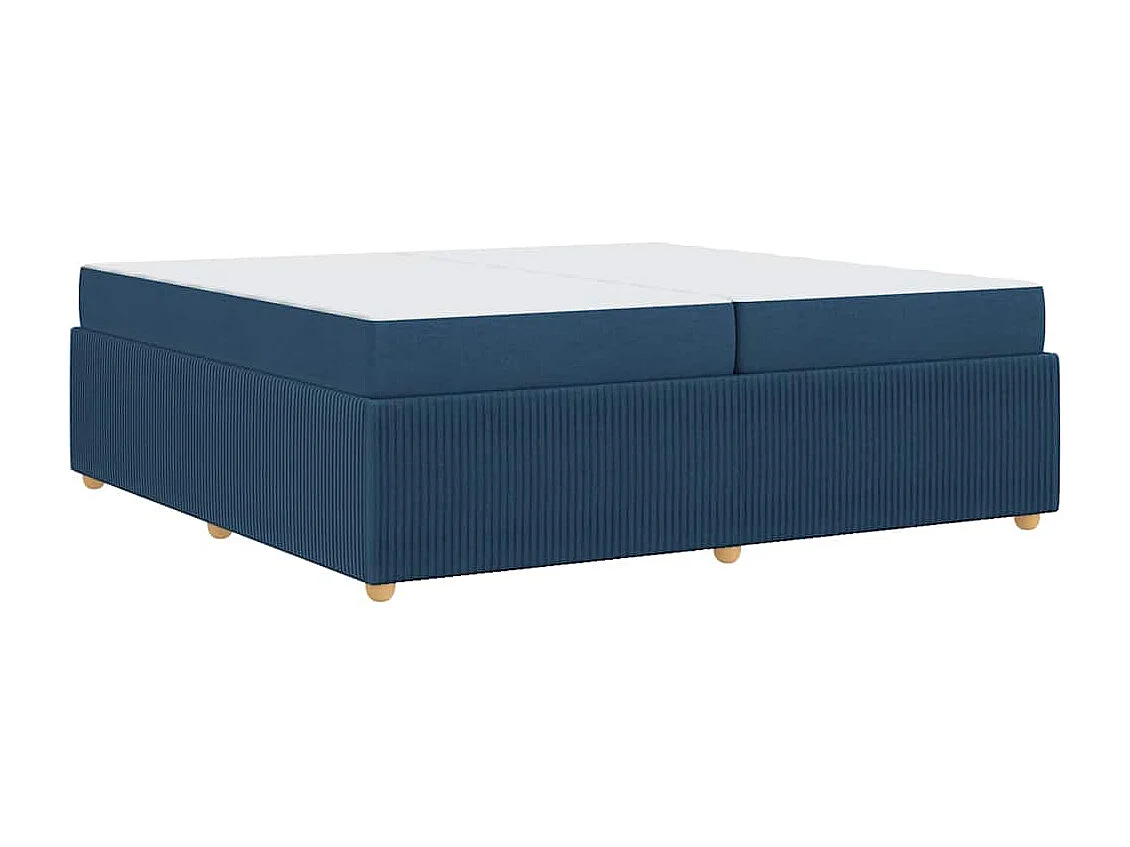 Estructura de cama con colchón Azul 200 x 200 cm tela