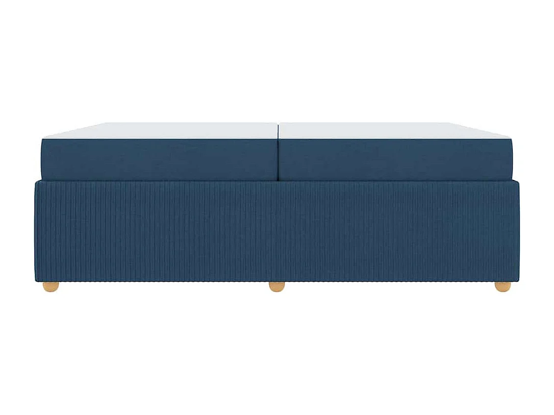 Estructura de cama con colchón Azul 200 x 200 cm tela