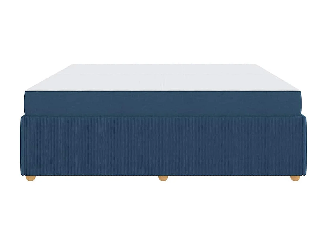 Estructura de cama con colchón Azul 200 x 200 cm tela