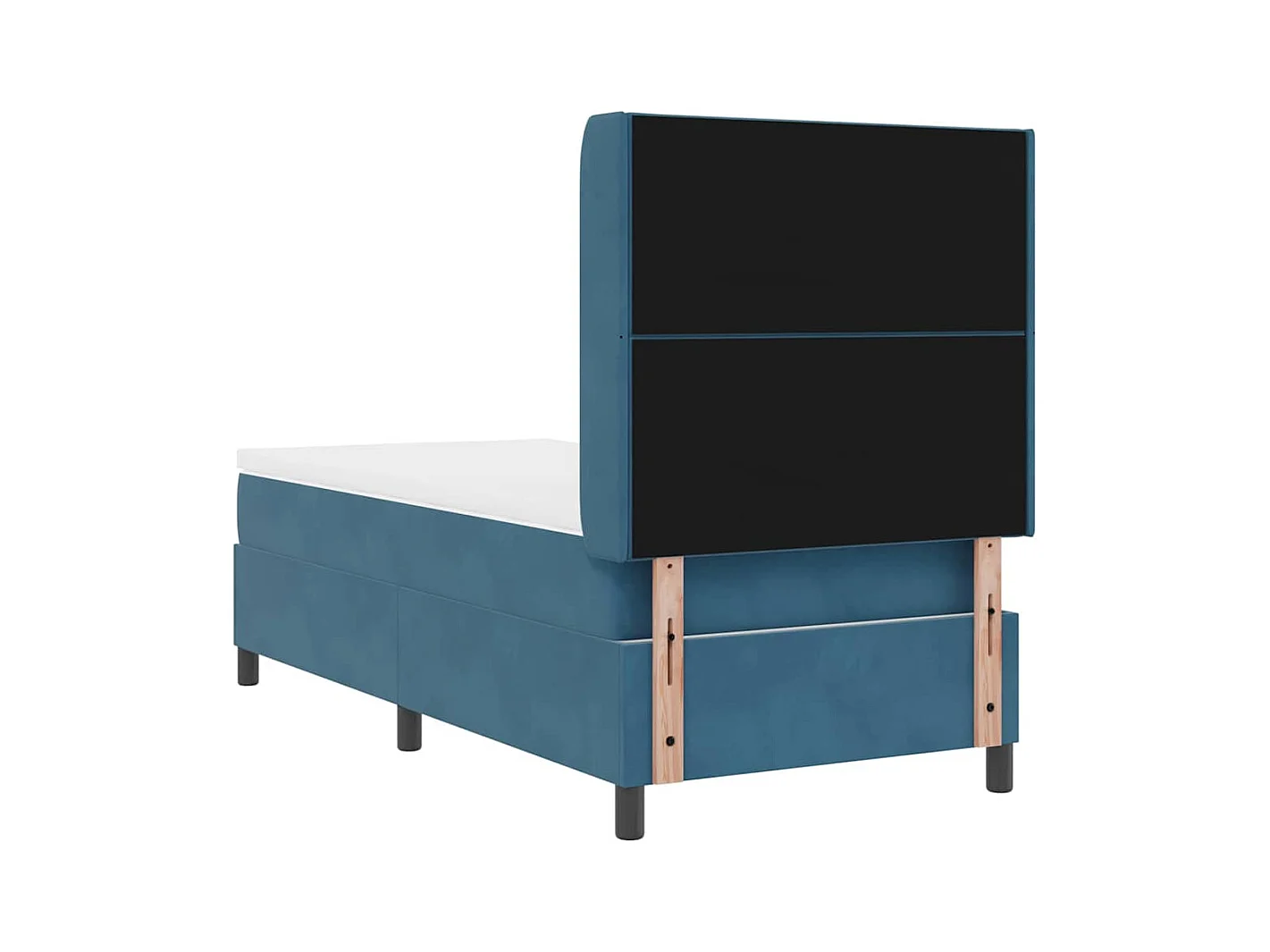 Cadre de lit avec Matelas LED Bleu 90 x 200 cm Velours