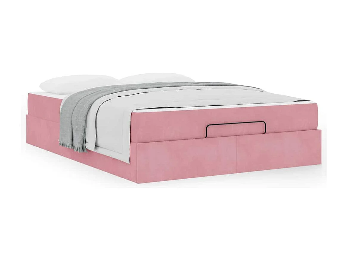 Cadre de lit Rose 160 x 200 cm Velours