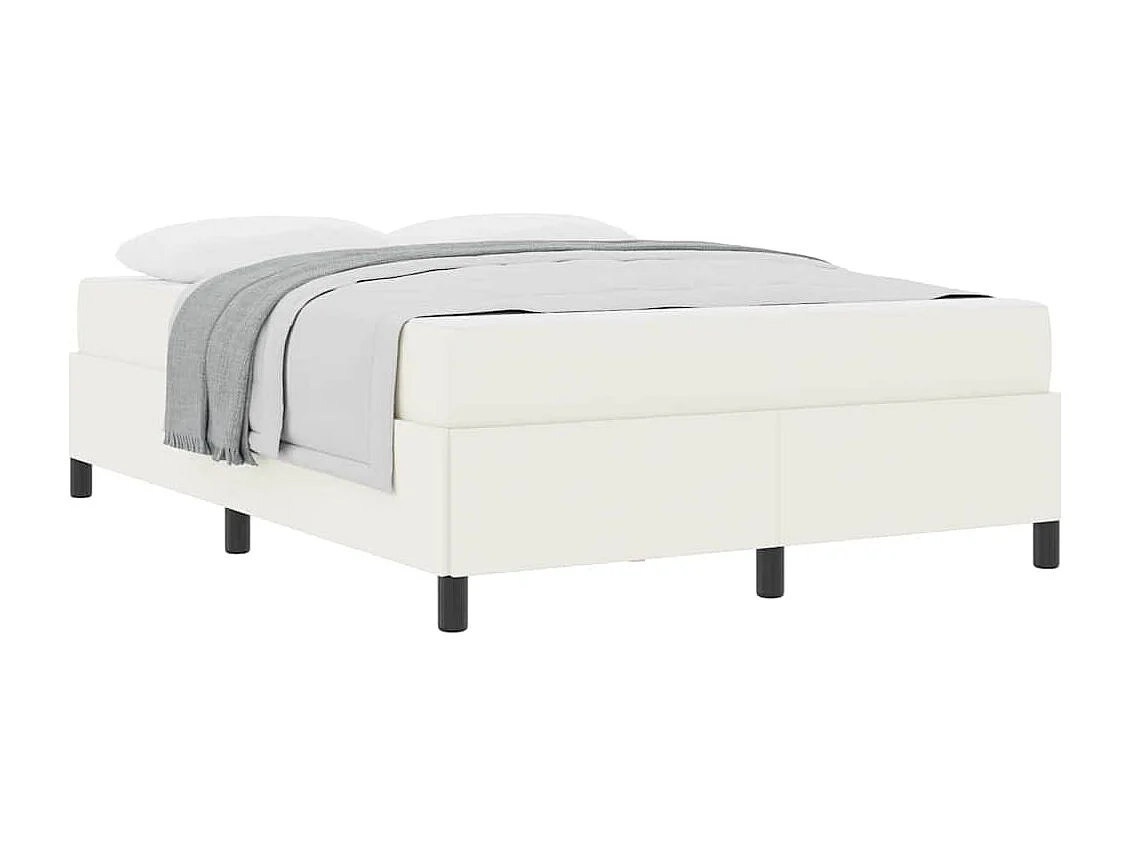 Estructura de cama Crema 160 x 200 cm Telas de pana