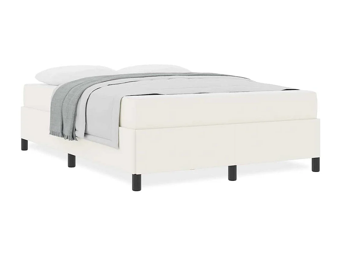 Estructura de cama Crema 160 x 200 cm Telas de pana