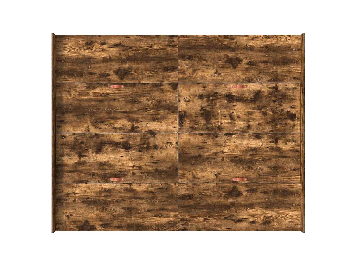 Cadre de lit avec rangement avec tiroir Chêne fumé 135 x 190 cm