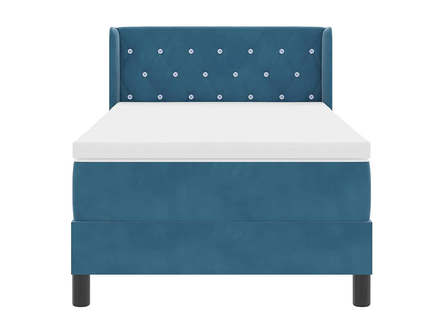 Cama con Somier y Colchón Negra 100x200 cm Terciopelo