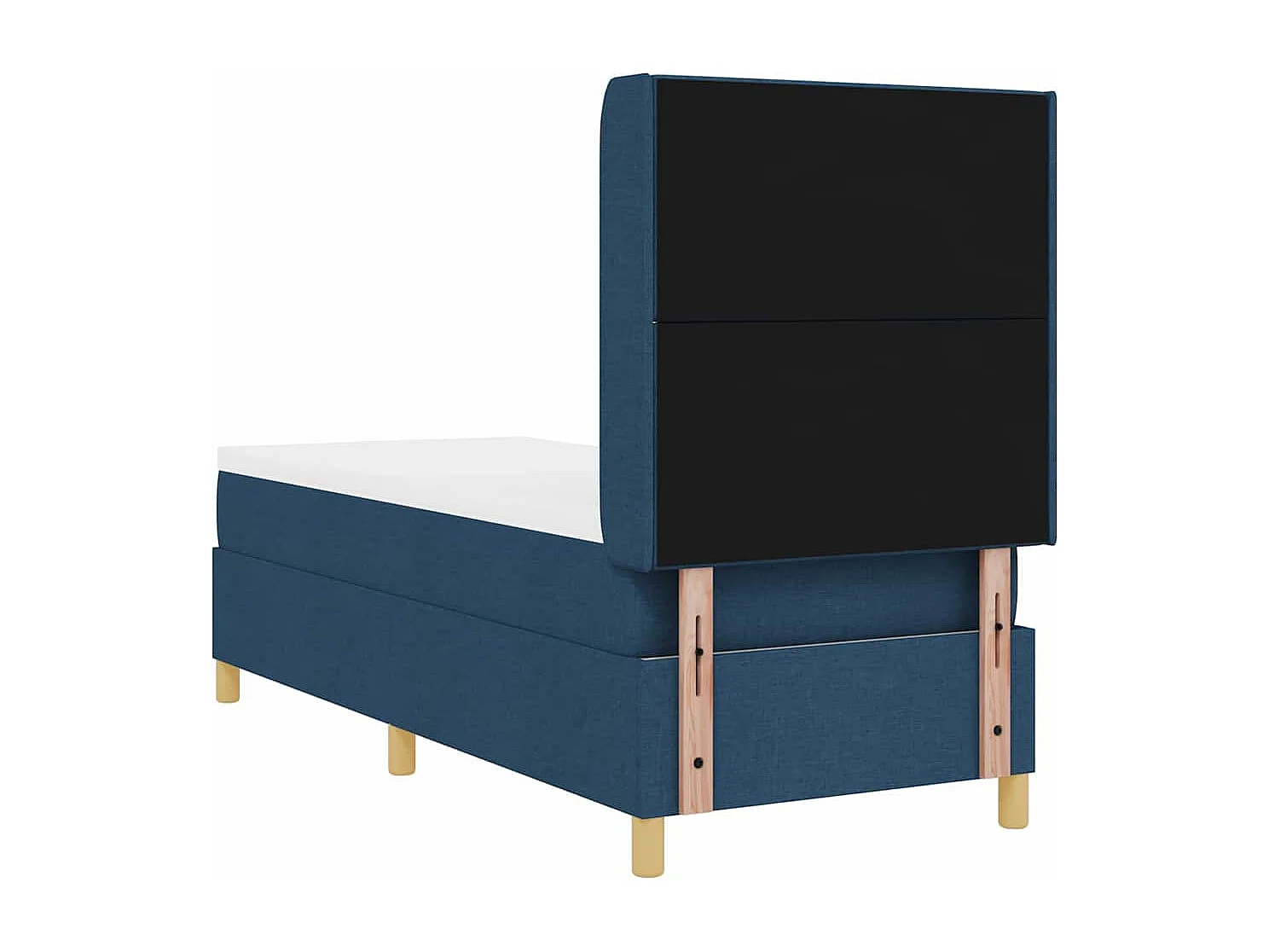 Cama Box Spring com colchão Azul 80 x 200 cm tecido