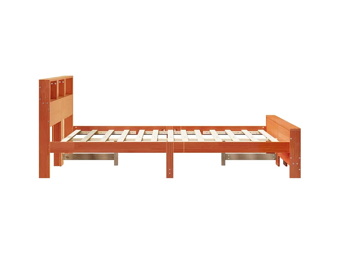 Cadre de lit Marron cire 160 x 200 cm Bois massif en pin