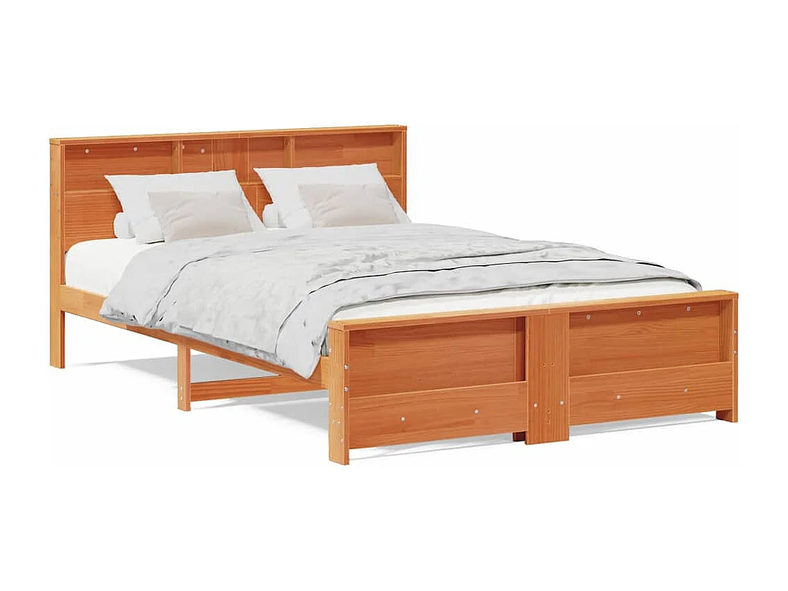 Cadre de lit Marron cire 160 x 200 cm Bois massif en pin