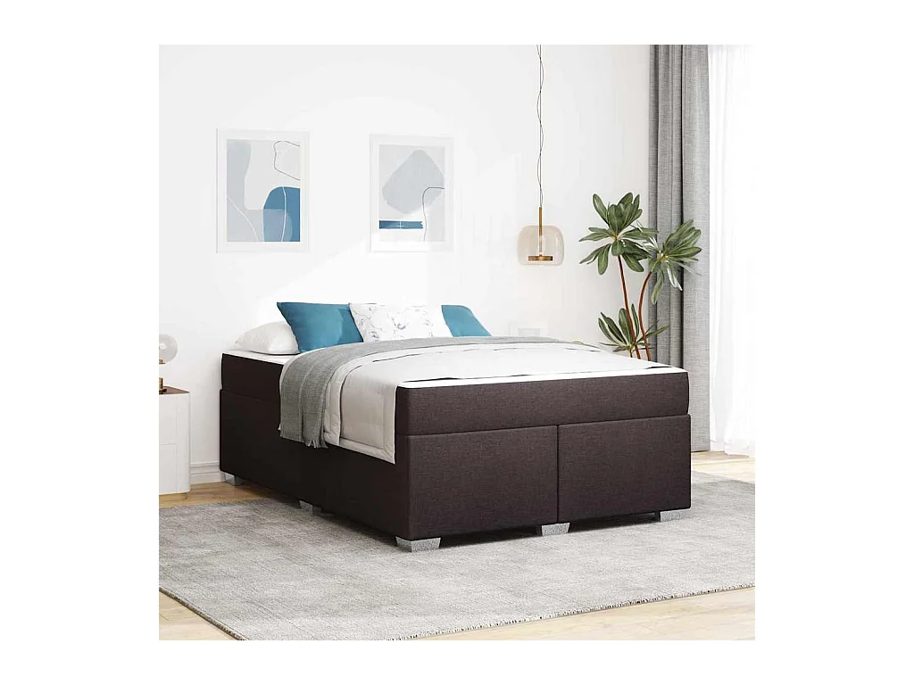 Bedframe Donkerbruin 140 x 200 cm Stof